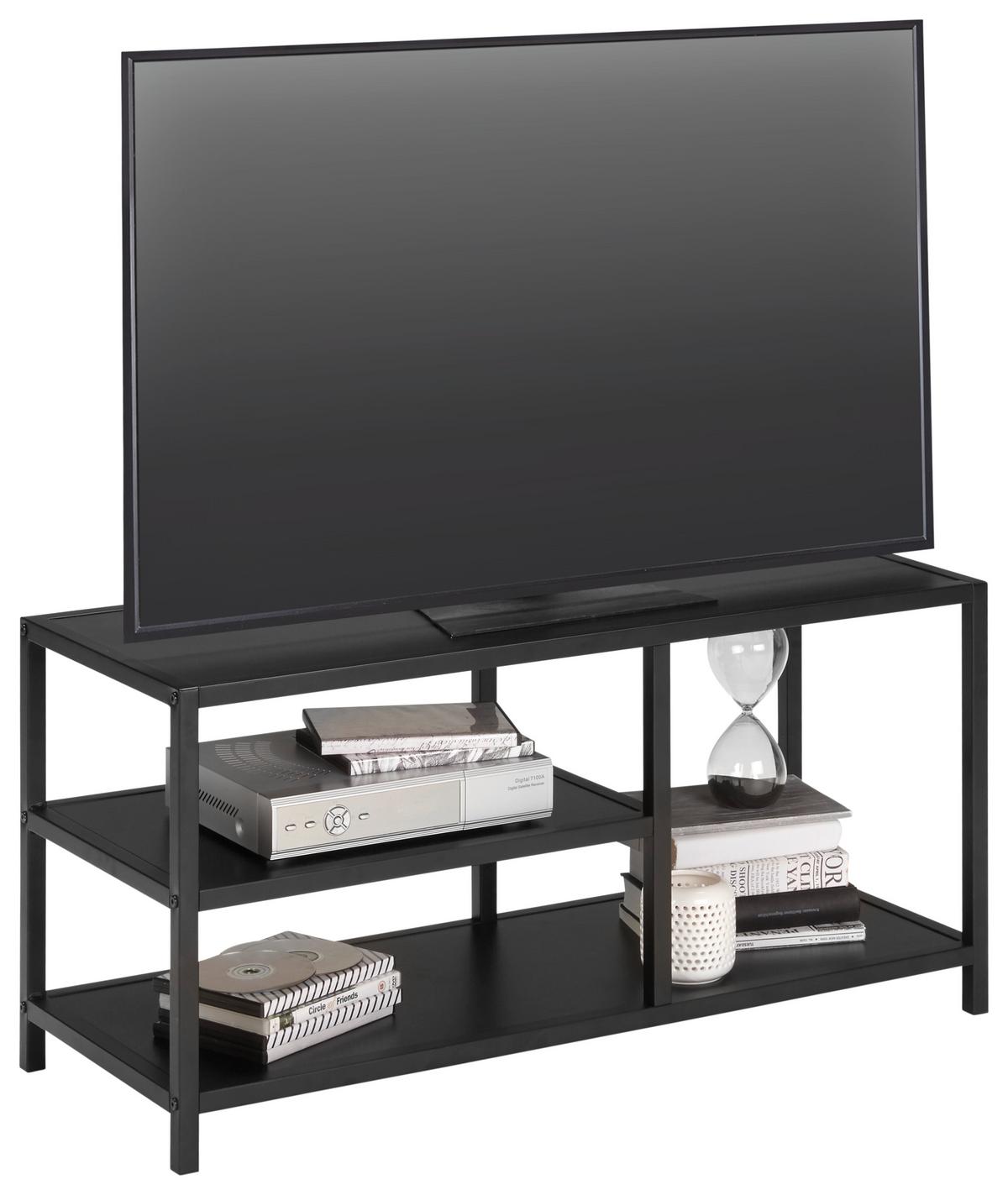 TV-Element in Schwarz - Schwarz, Modern, Holzwerkstoff/Metall (90/44/34cm) - Mömax