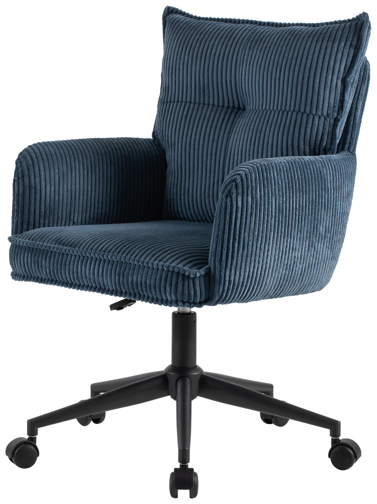 KRZESŁO OBROTOWE LUCIE  -EXKLUSIV- - niebieski/czarny, Design, tworzywo sztuczne/metal (58/84,5-92/64cm) - Carryhome