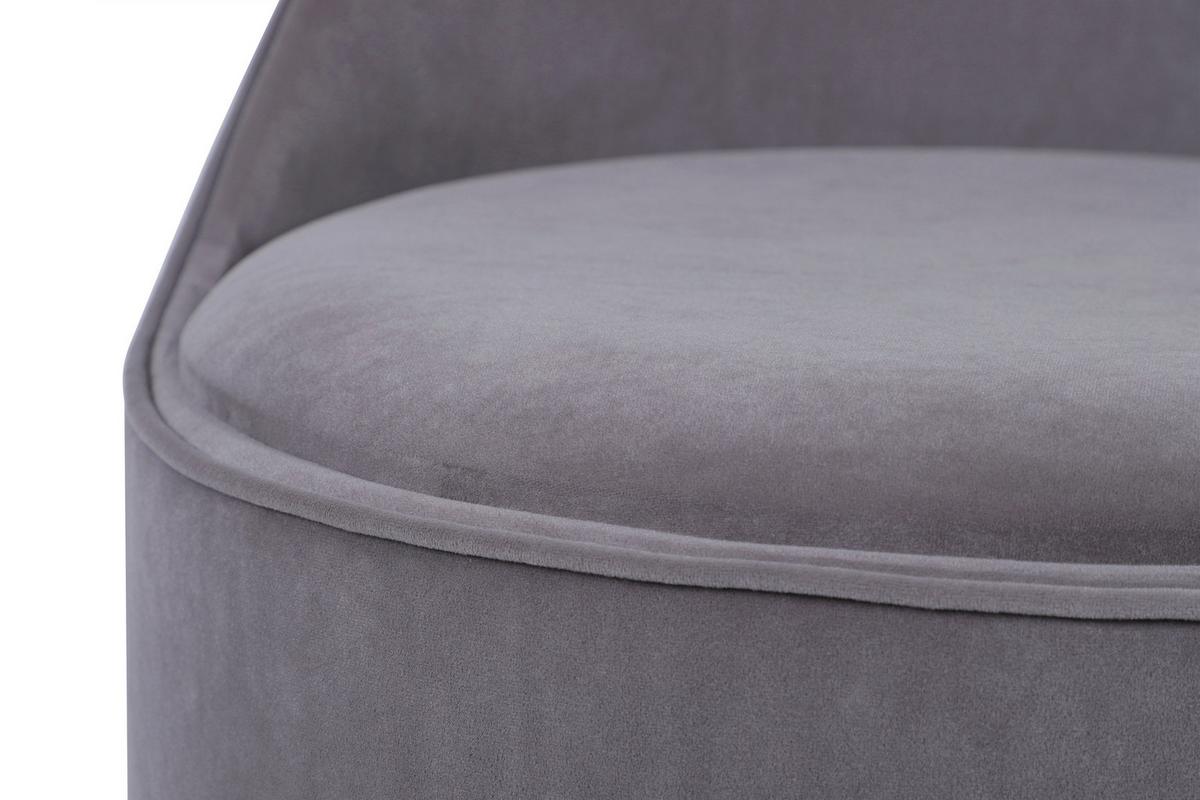 DREHHOCKER VIKTOR 125 - Goldfarben/Grau, Design, Textil/Metall (52/68cm) - Kayoom