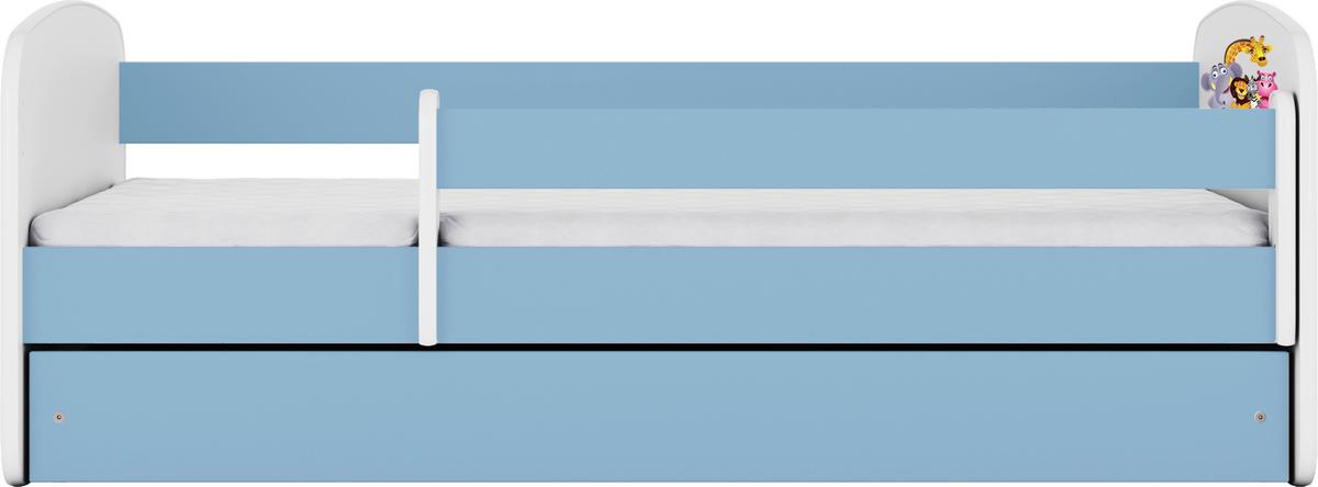 Otroška Postelja Babydreams, Bela, Modra, 80x160cm - modra/bela, Moderno, tekstil/leseni material (80/160cm) - MID.YOU