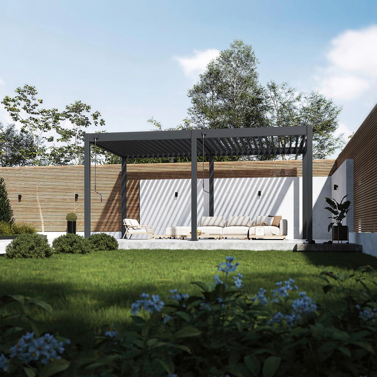 PERGOLA CLASSIC 5,3X3M ANTHRAZIT - Anthrazit, Basics, Metall (530/255/300cm) - WEIDE
