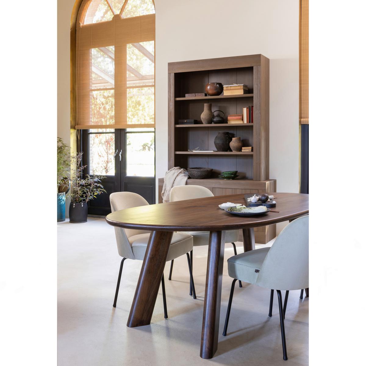Esstisch Roundly Holz - Walnussfarben, MODERN, Holz (200/100/76cm) - Livetastic