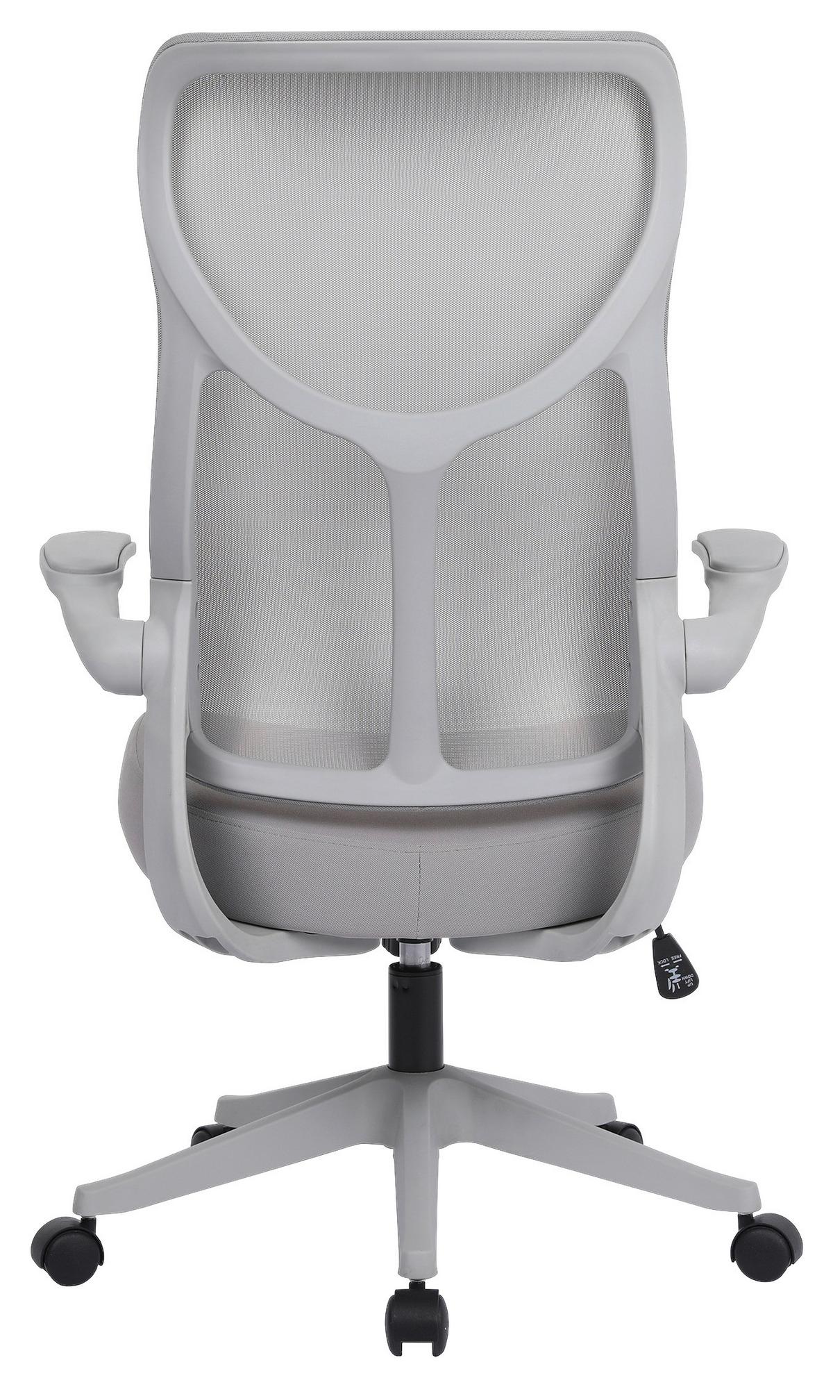 Uredska Stolica Button - siva, Moderno, drvo/metal (63/106-114/68cm) - Modern Living