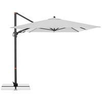 Ampelschirm Myzone Hellgrau ca. 320x240cm - Anthrazit/Hellgrau, Basics, Textil/Metall (320/240cm) - Doppler