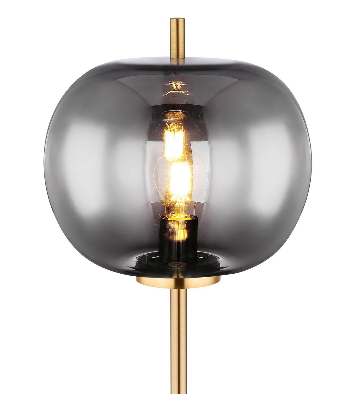 Svjetiljka Podna 15345smm Blacky I - boje mjeda, Design, staklo/metal (30/160cm) - Globo