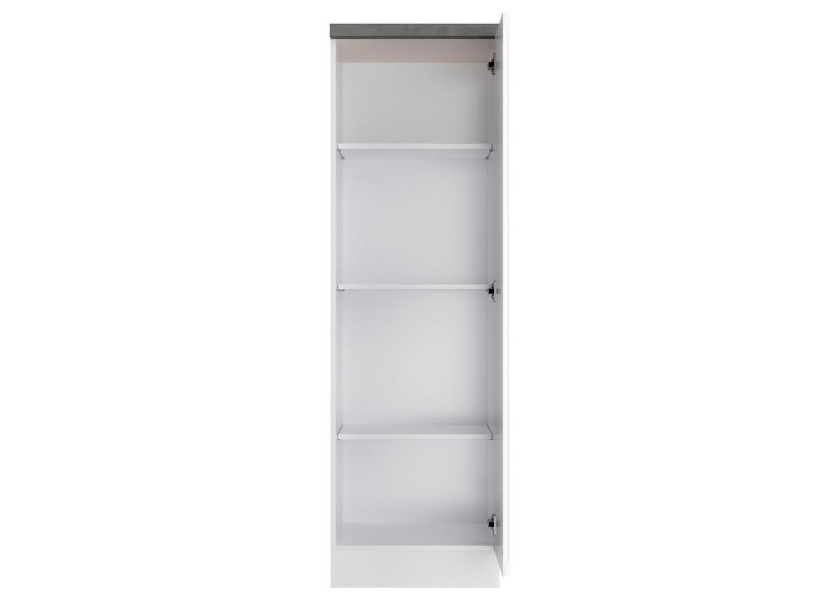Apothekenschrank Monza ca. 50x166 cm Weiß/Grau - Weiß Hochglanz/Weiß, LIFESTYLE, Holzwerkstoff (50/166/60cm) - Held