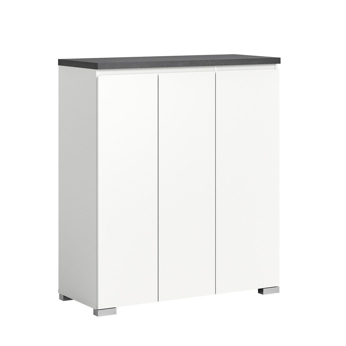 Ormarić Za Cipele Shoelove - bijela/siva, Moderno, drvni materijal (95/109/40cm) - Modern Living