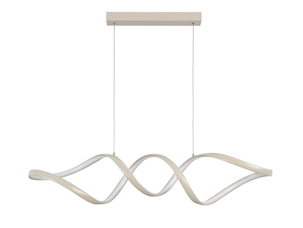 LAMPA WISZĄCA LED BROWNSVILLE *SBN* - kolor piaskowy, Design, tworzywo sztuczne/metal (100/22/120cm) - Novel