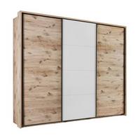 Schwebetürenschrank Ravenna in Eichefarben/Hellgrau - Eichefarben/Hellgrau, Konventionell, Holzwerkstoff/Metall (280/231/60cm) - Premium Living