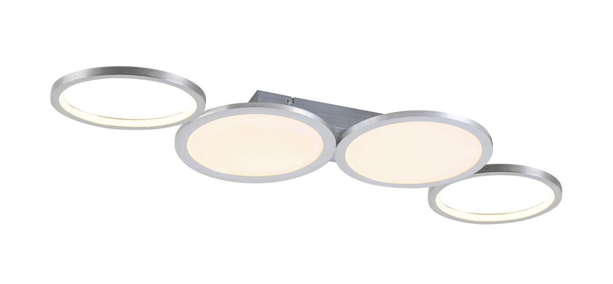 LAMPA SUFITOWA LED C13989L - kolor aluminiowy, Design, tworzywo sztuczne/metal (91/34/6cm) - Novel