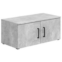 Aufsatzschrank Multistauraum Betonoptik - Schwarz/Grau, MODERN, Holzwerkstoff/Kunststoff (80/35/40cm) - Mömax