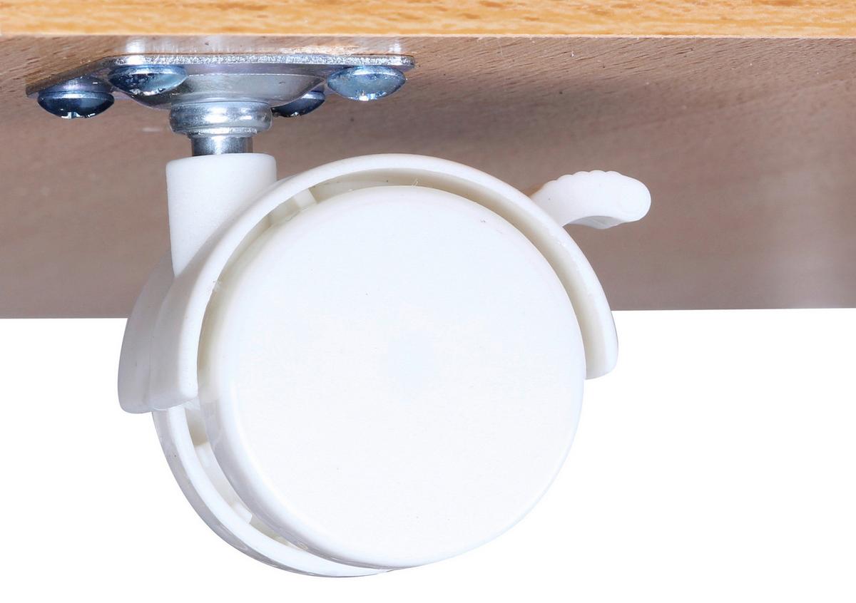 Rollcontainer Kilian ca. 40x60x45 cm Buchefarben - Silberfarben/Buchefarben, KONVENTIONELL, Holzwerkstoff/Kunststoff (40/60/45cm) - MID.YOU
