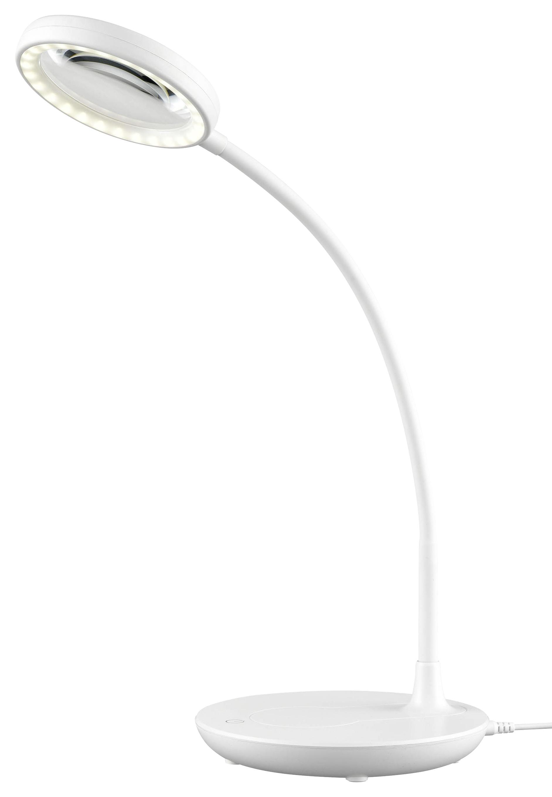 LED-SKRIVBORDSLAMPA LUPOP - vit, Romantik / Lanthus, plast (28/52cm) - Mömax