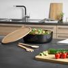 SALLADSSET MAGNUS - svart/naturfärgad, Klassisk, naturmaterial (30,5/9,5cm) - Mömax