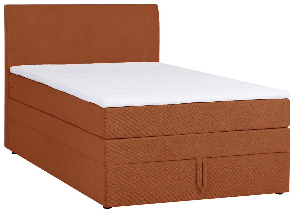 Boxspring Krevet Wickie - boje hrđe/crna, Konvencionalno, drvo/tekstil (120/200cm) - Modern Living
