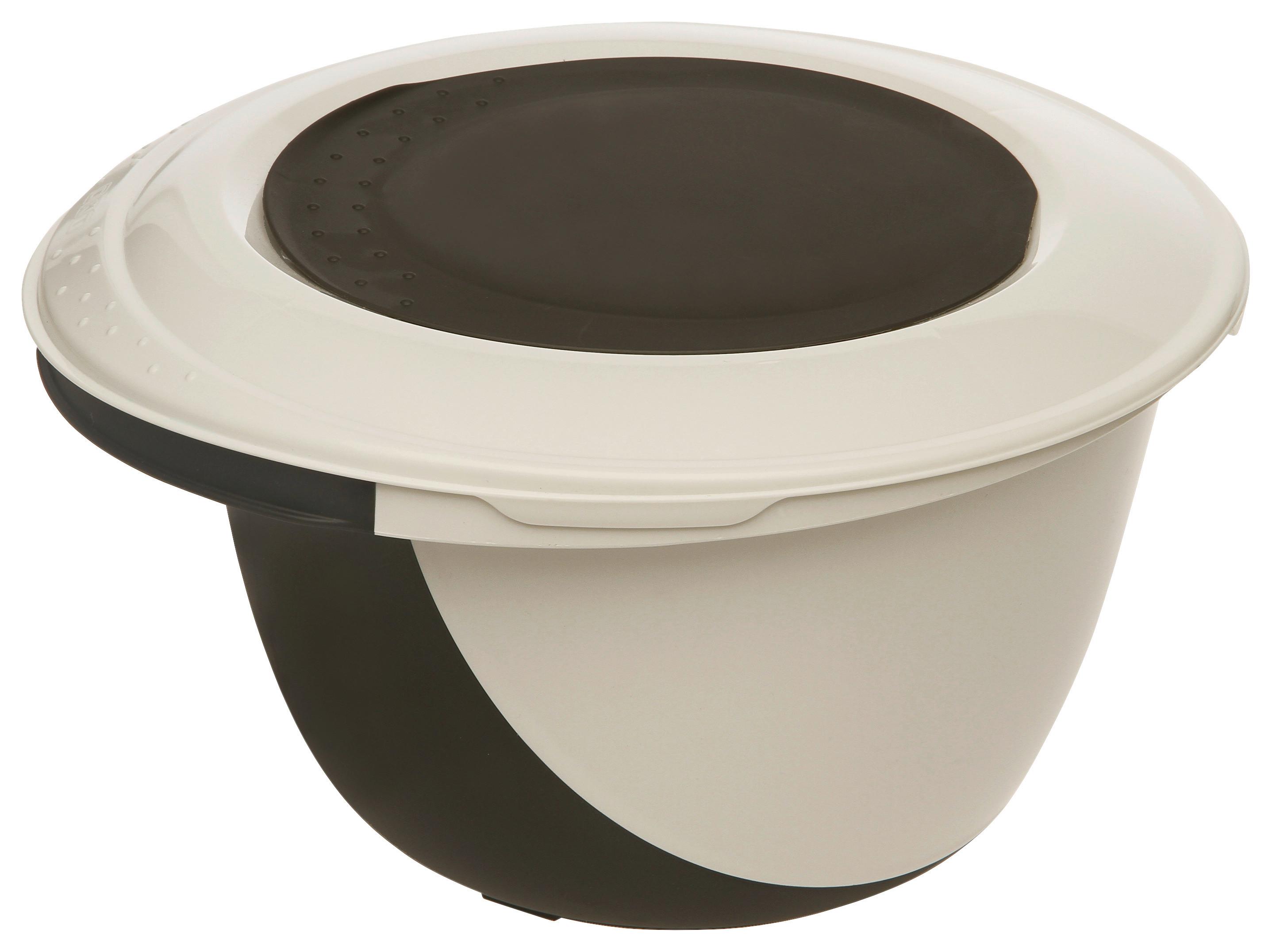 Set Posod Anne - bela/barve grafita, umetna masa (27/15cm) - Premium Living