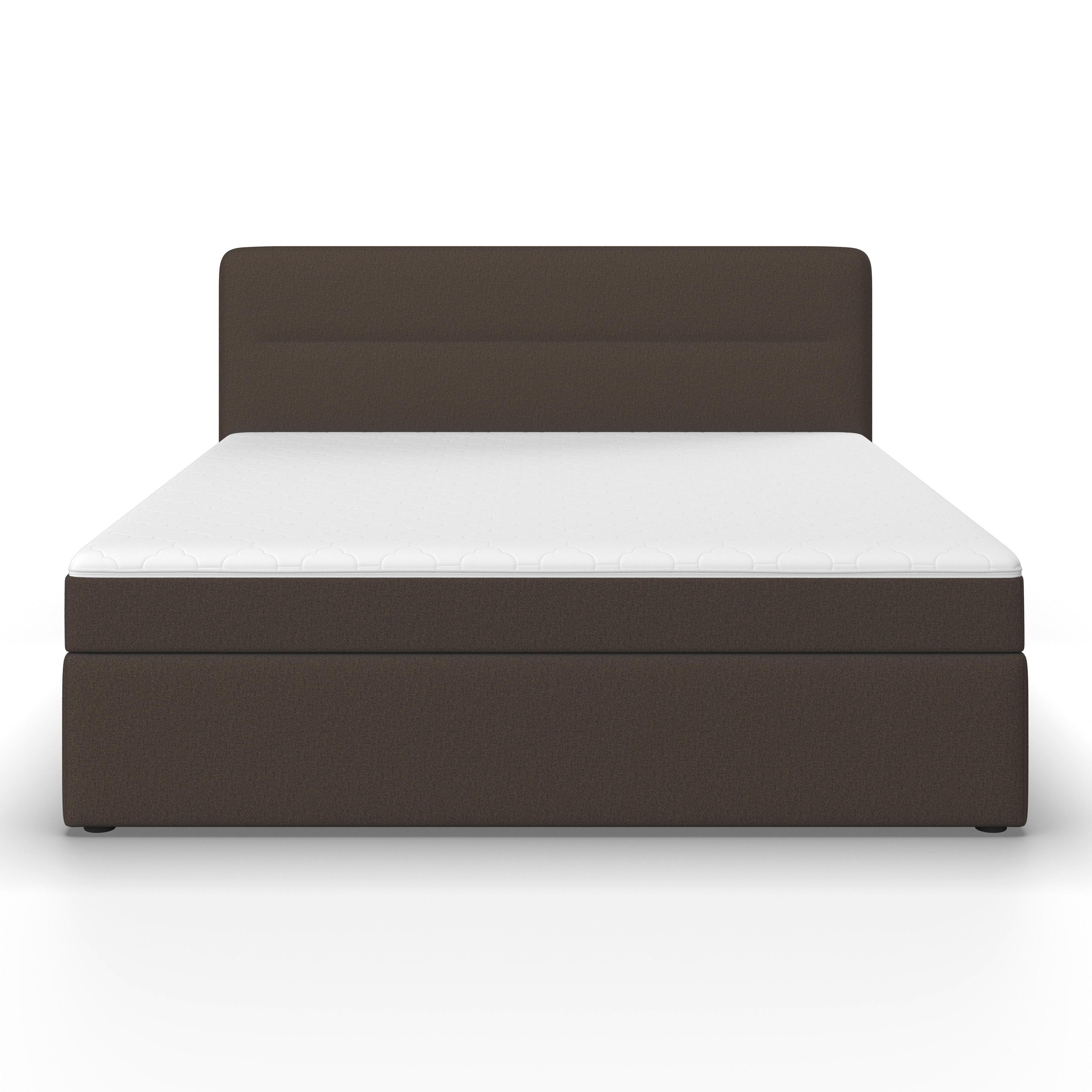 BOXSÄNG MARCO - brun/svart, Modern, trä/textil (180/200cm) - Bessagi Home