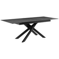 Raztegljiva Miza Lotus, Temno Siva, 168-210x90 - siva/črna, Moderno, kovina/steklo (168-210/90/76cm) - P & B