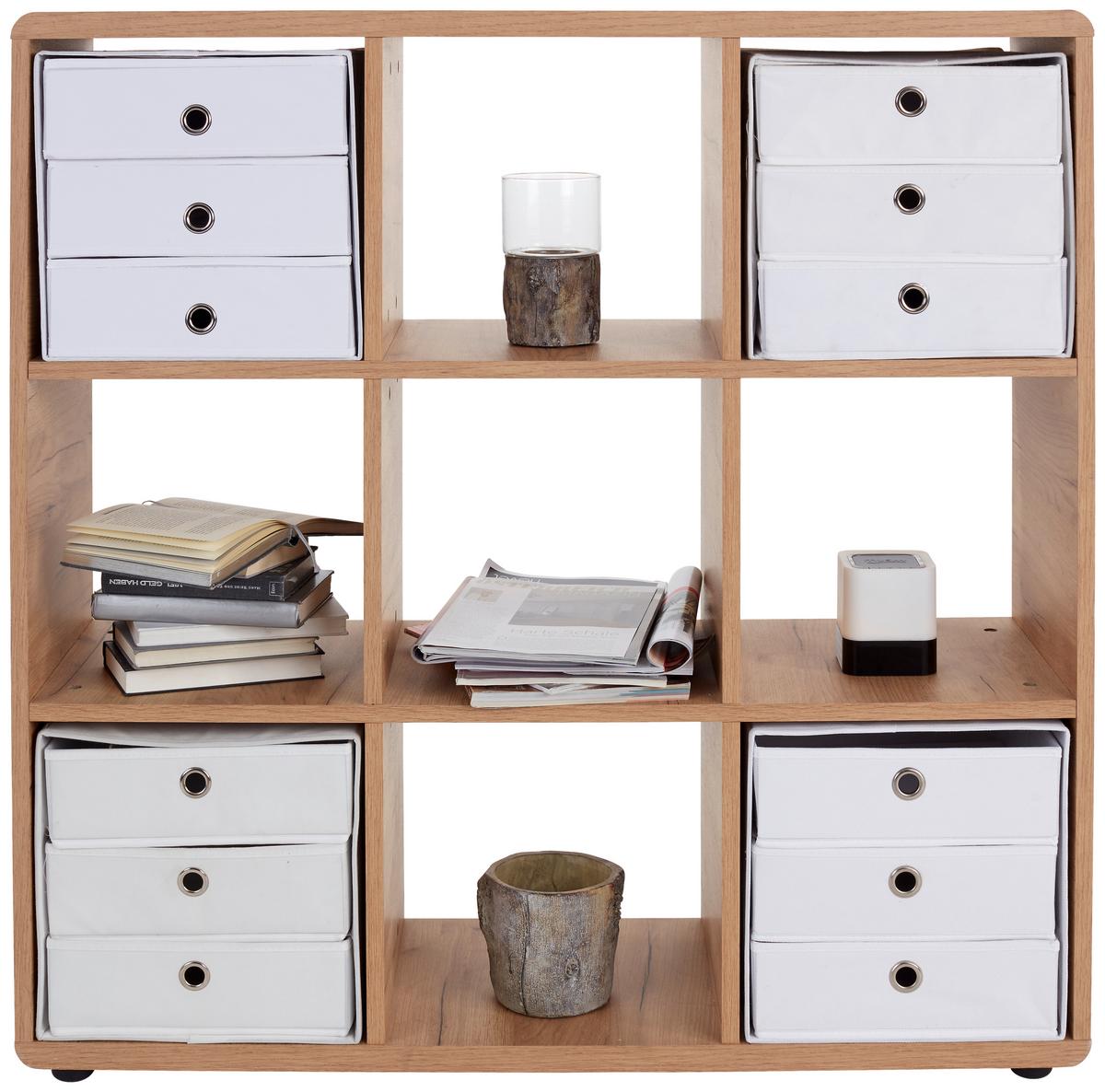 Etajeră Fontana FTR01 - culoare lemn stejar, Modern, material pe bază de lemn (108,8/110,2/35cm) - Modern Living