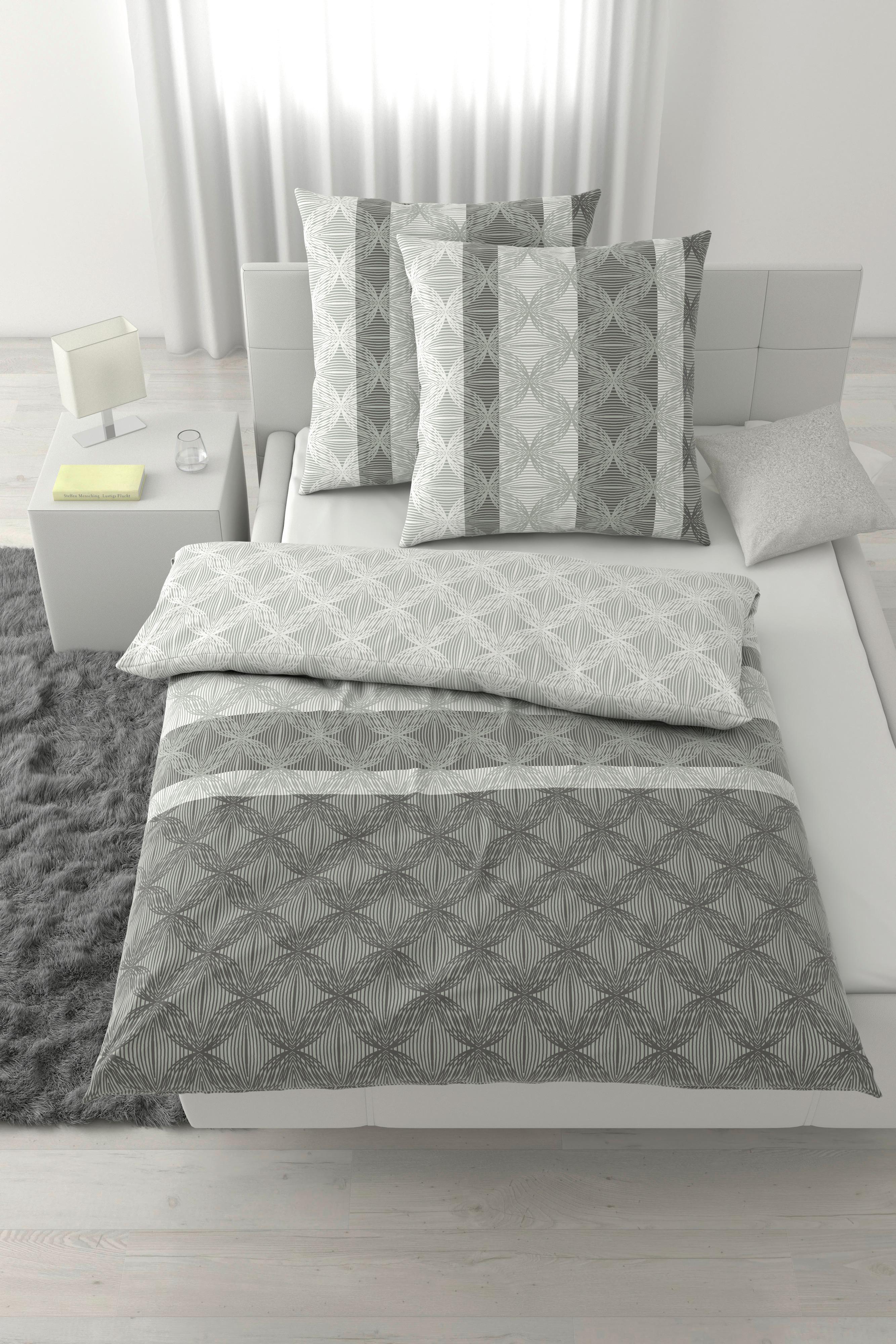 Bettwäsche Carlos XXL Grau ca. 200x200cm - Grau, MODERN, Textil (200/200cm) - Mömax