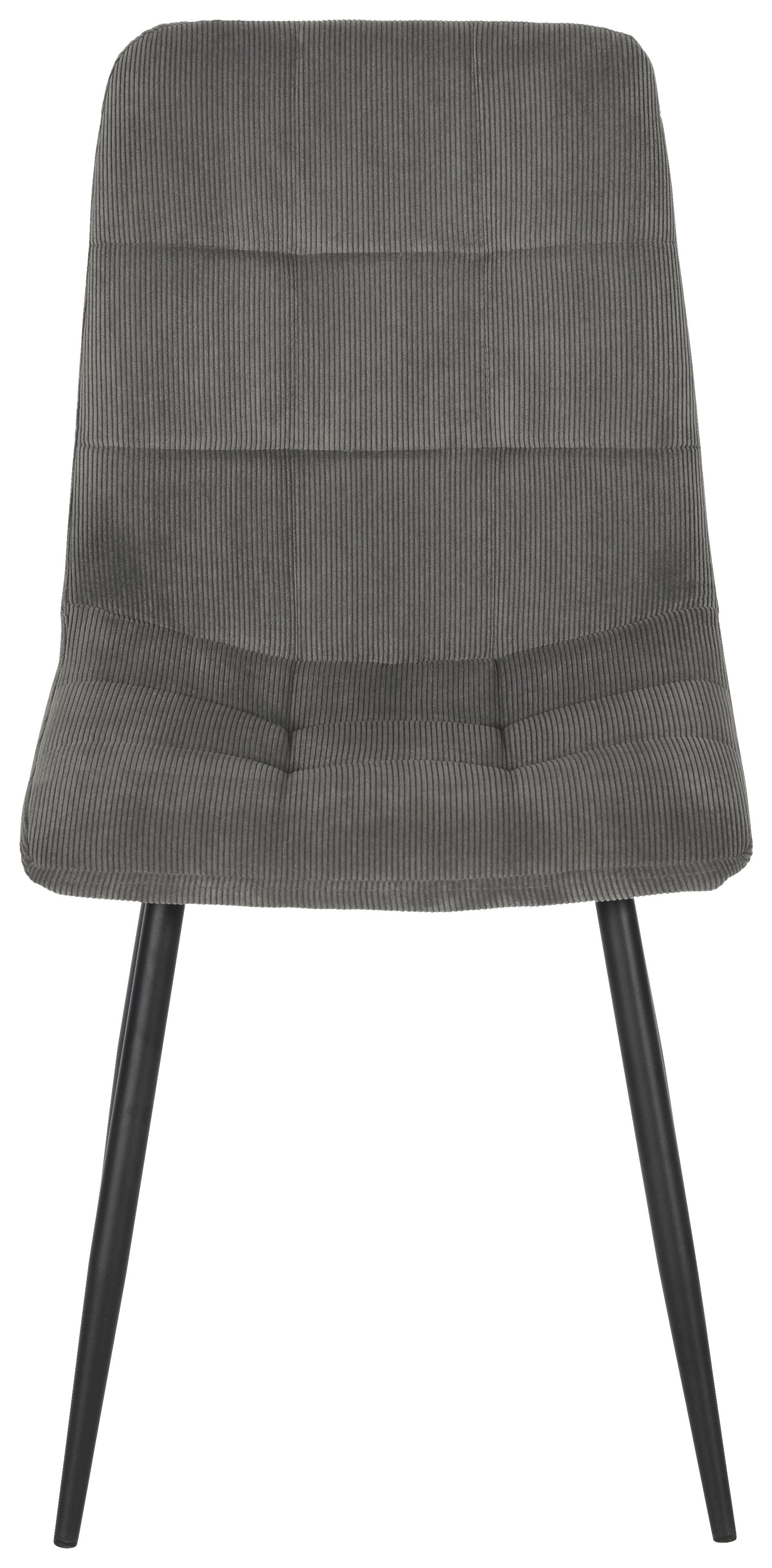 Szék Nino - fekete/szürke, Modern, textil/fa (45/88/54,5cm) - Based