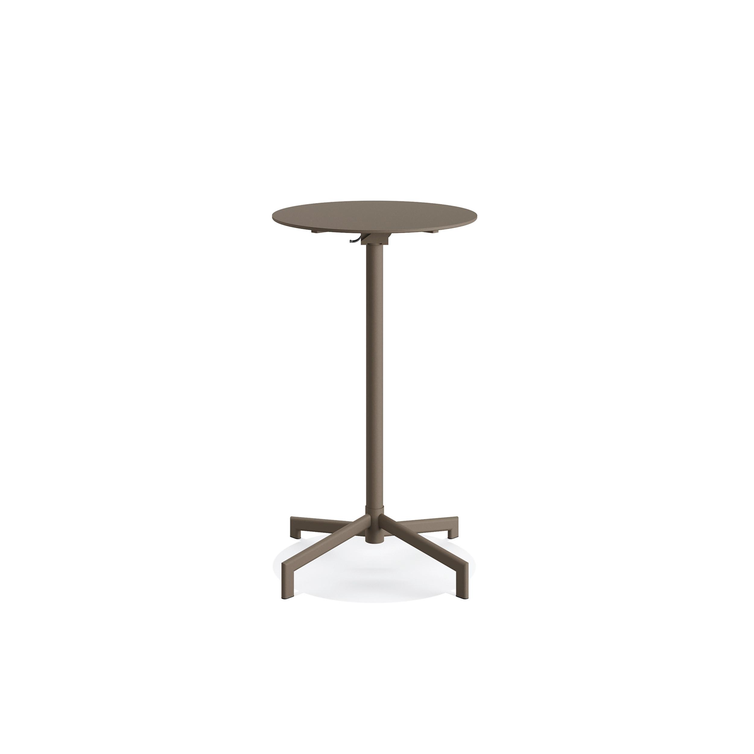 Garten-Bartisch VERSA in Cappuccino, rund - Cappuccino, Basics, Metall (60/74/102cm) - Gardenson