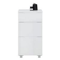 Donji Element Roy Ii - bijela/srebrne boje, Moderno, drvni materijal/plastika (40/82/32cm) - Modern Living