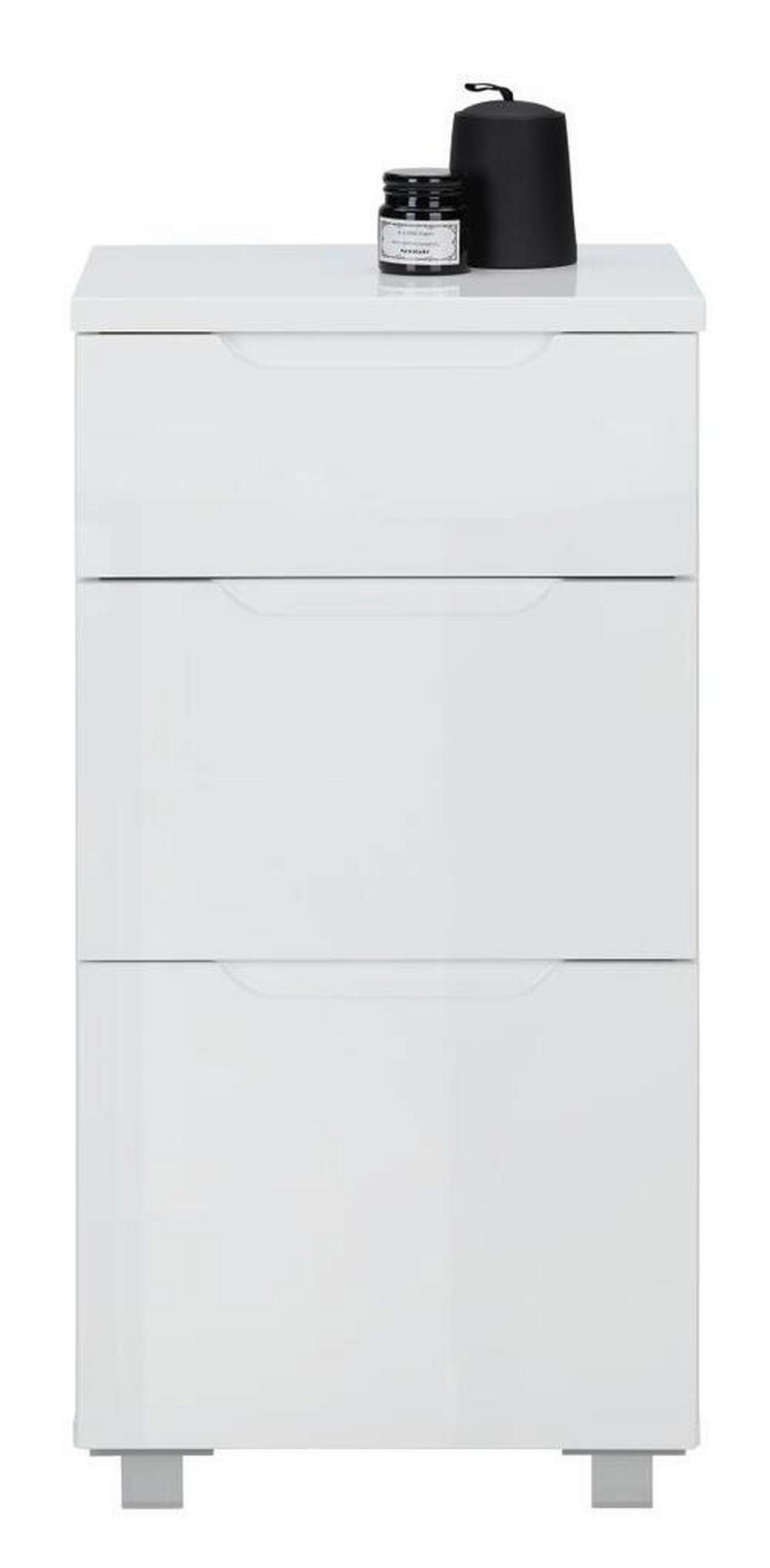 Donji Element Roy Ii - bijela/srebrne boje, Moderno, drvni materijal/plastika (40/82/32cm) - Modern Living