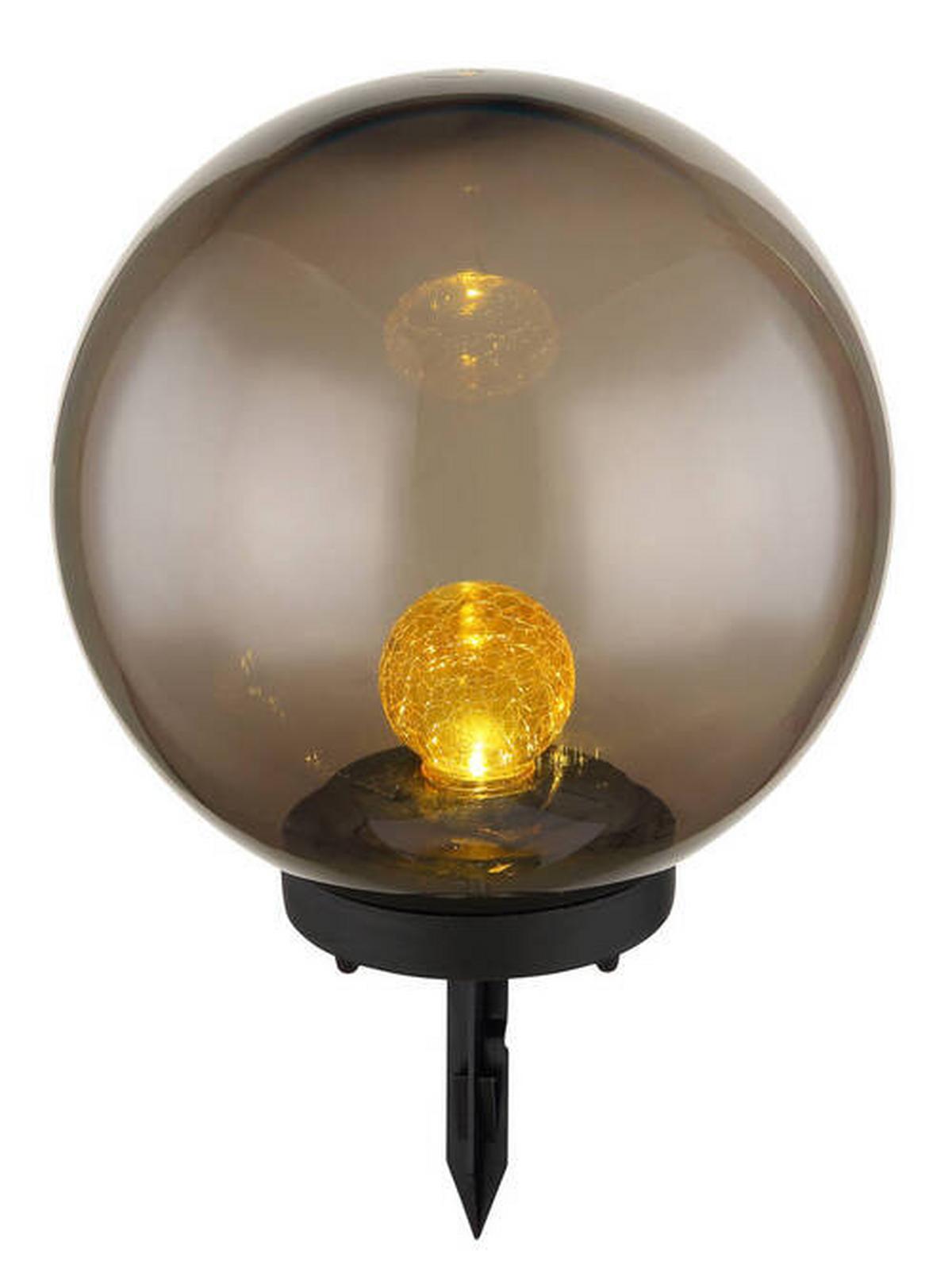 Solarna Svetilka Glow, S Sijalko - siva/črna, Basics, umetna masa (25/38,5cm) - Globo