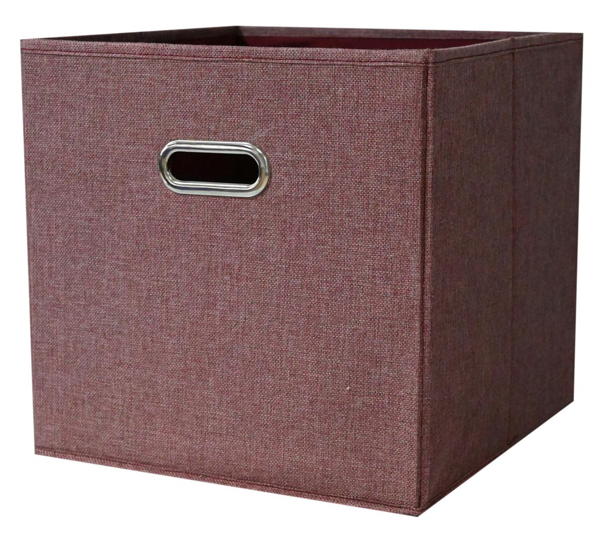 Összehajtható Doboz Bobby - vörösesbarna, Modern, karton/textil (33/32/33cm) - Premium Living