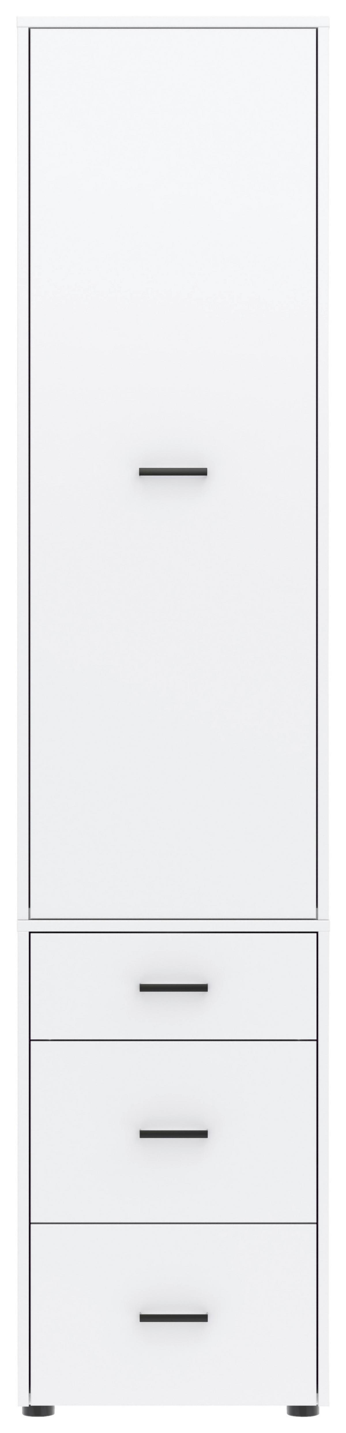 Kleiderschrank Kivo Weiß - Schwarz/Weiß, Basics, Holzwerkstoff/Kunststoff (45/199,6/52,1cm) - Based