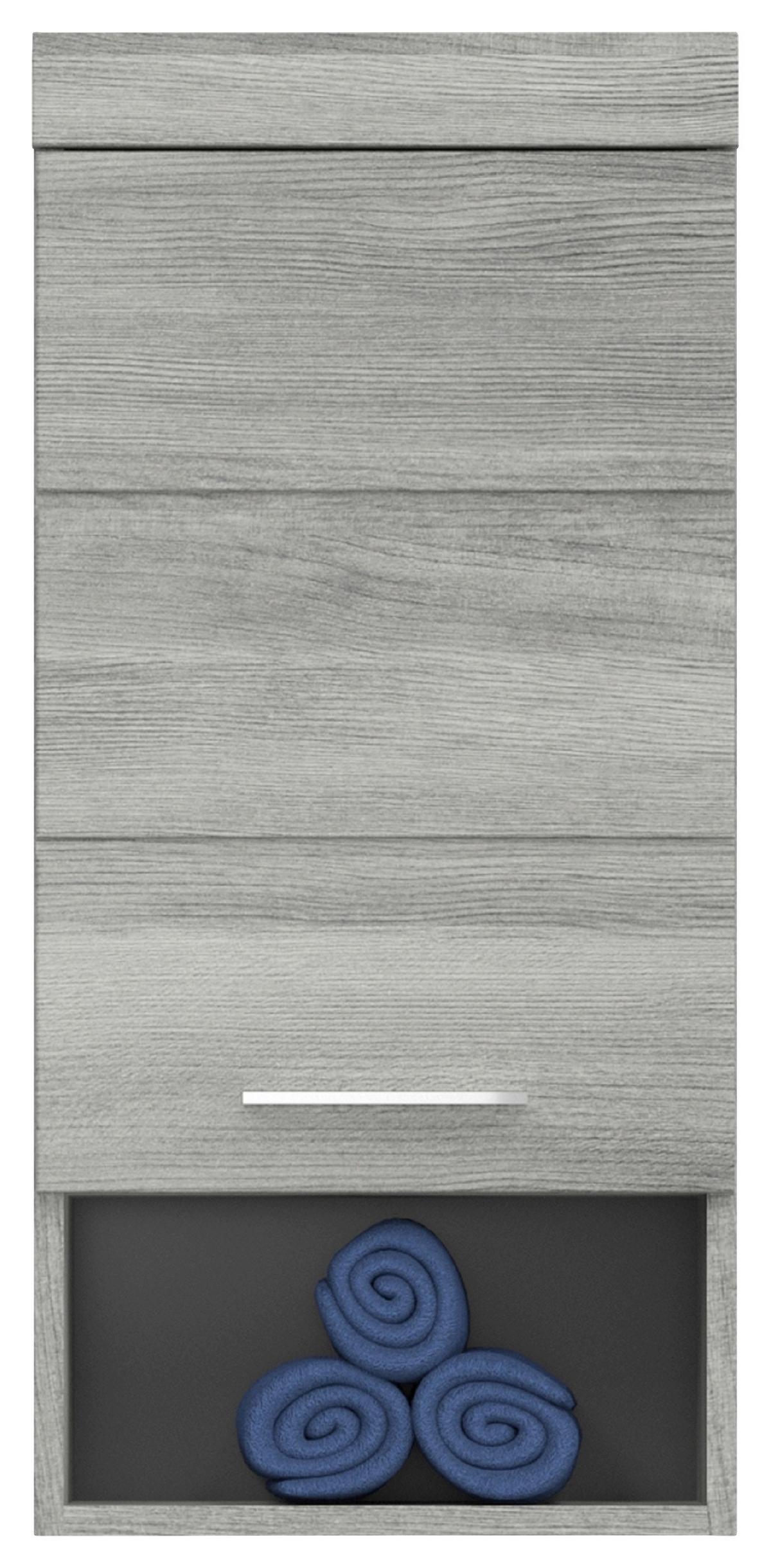Stenska Omarica Soul, Barva Srebrnega Hrasta - srebrne barve/barve srebrnega hrasta, Moderno, leseni material (37/79/24cm) - MID.YOU