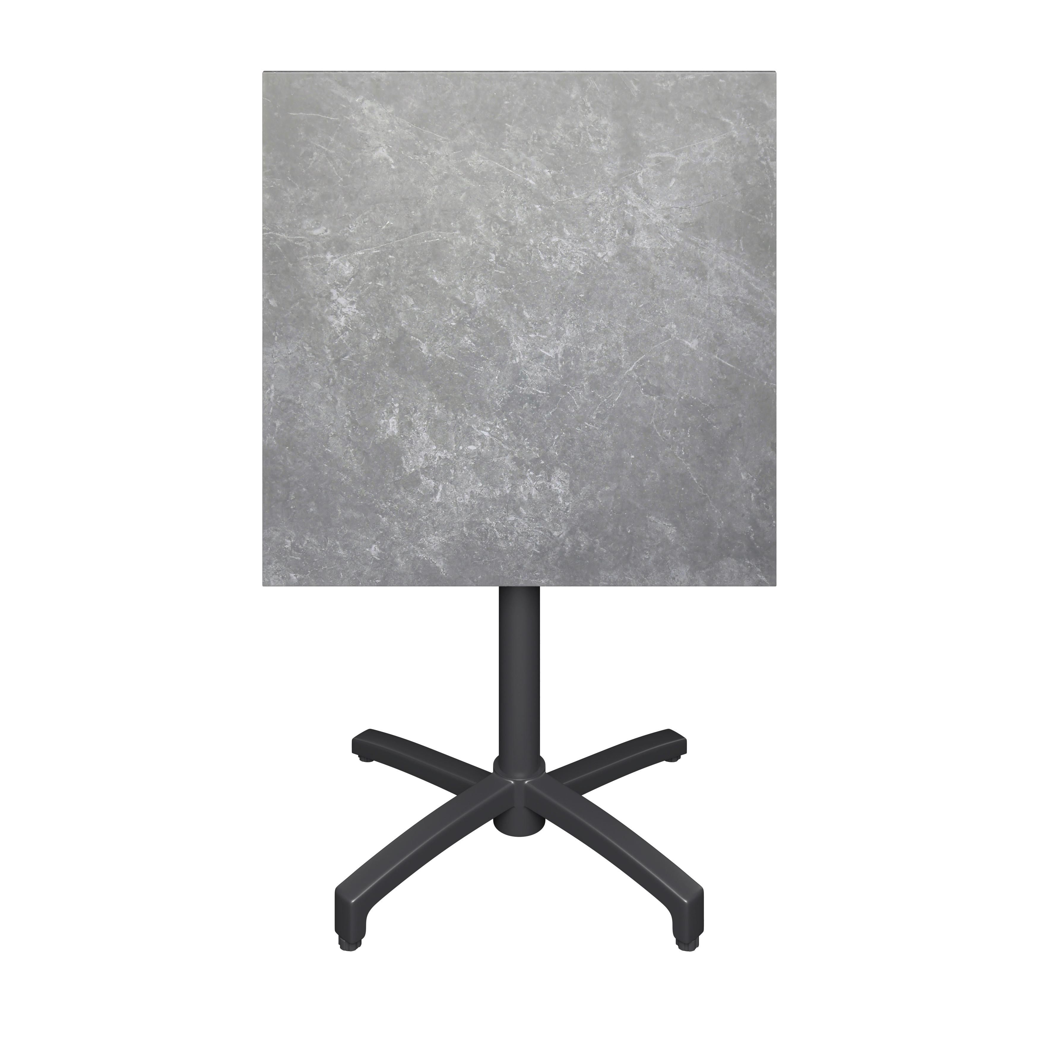 UTEBORD HEINO - antracit, Basics, metall/sten (70/70/75cm) - Mömax