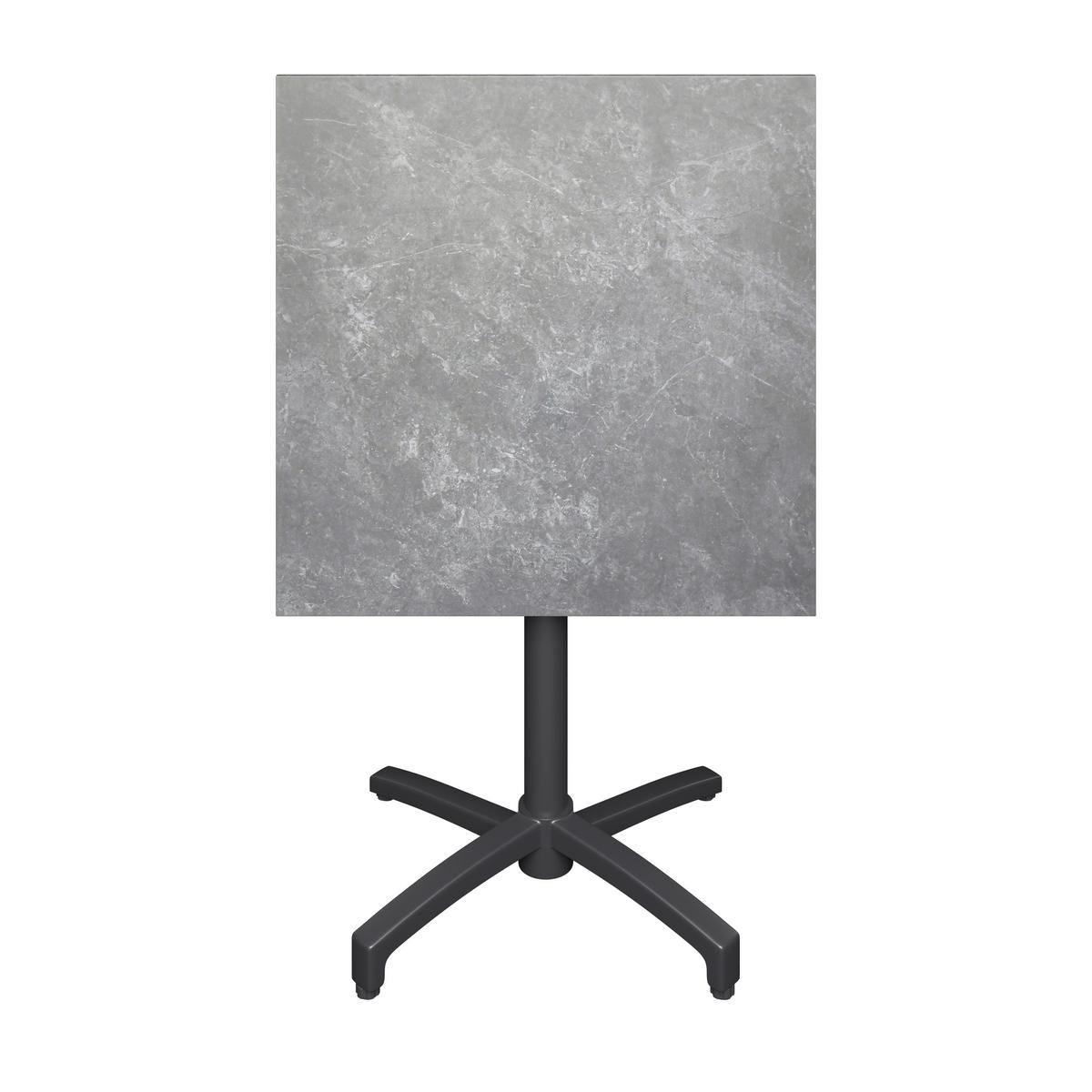 Gartentisch Heino Anthrazit - Anthrazit, Basics, Stein/Metall (70/70/75cm) - Mömax