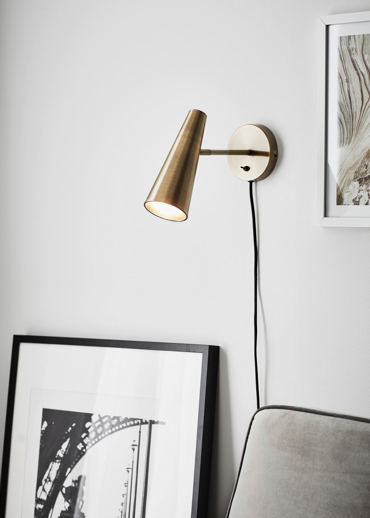 Wandleuchte Peak max. 40 Watt - Goldfarben, Basics, Metall (28/12/22cm) - Markslöjd