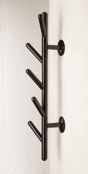 WIESZAK ŚCIENNY FRANZI - czarny, Design, metal (12/63/16cm)