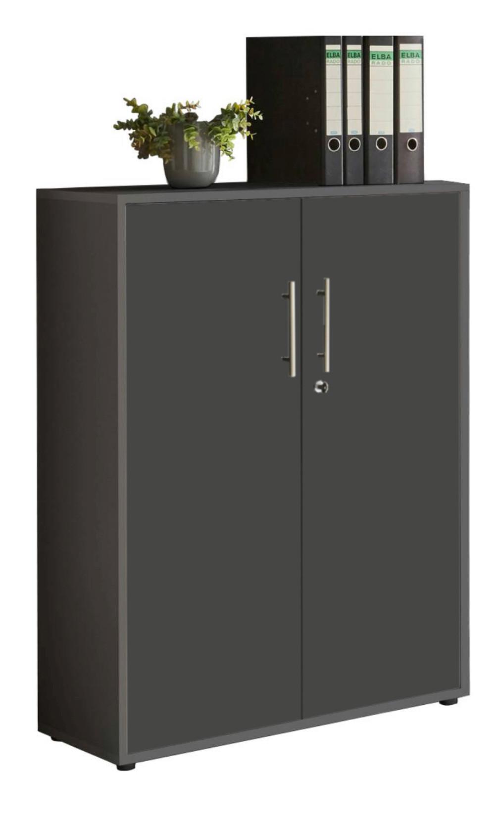 AKTENSCHRANK OFFICE EDITION - Anthrazit, MODERN, Holzwerkstoff (84,4/113,6/33cm) - MID.YOU