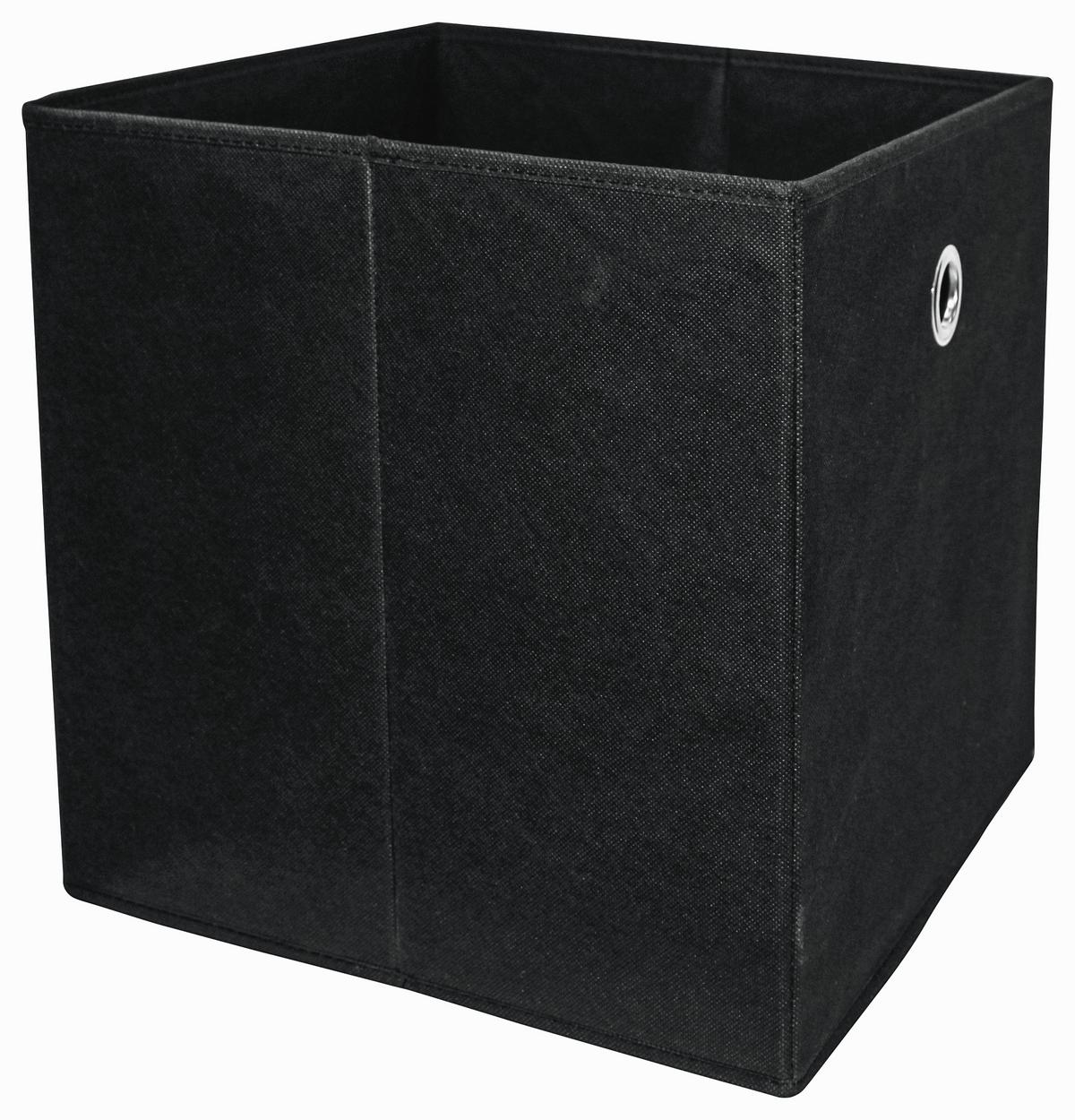 Sklopiva Kutija Cubi - crna, Moderno, drvni materijal/tekstil (32/32/32cm) - Modern Living