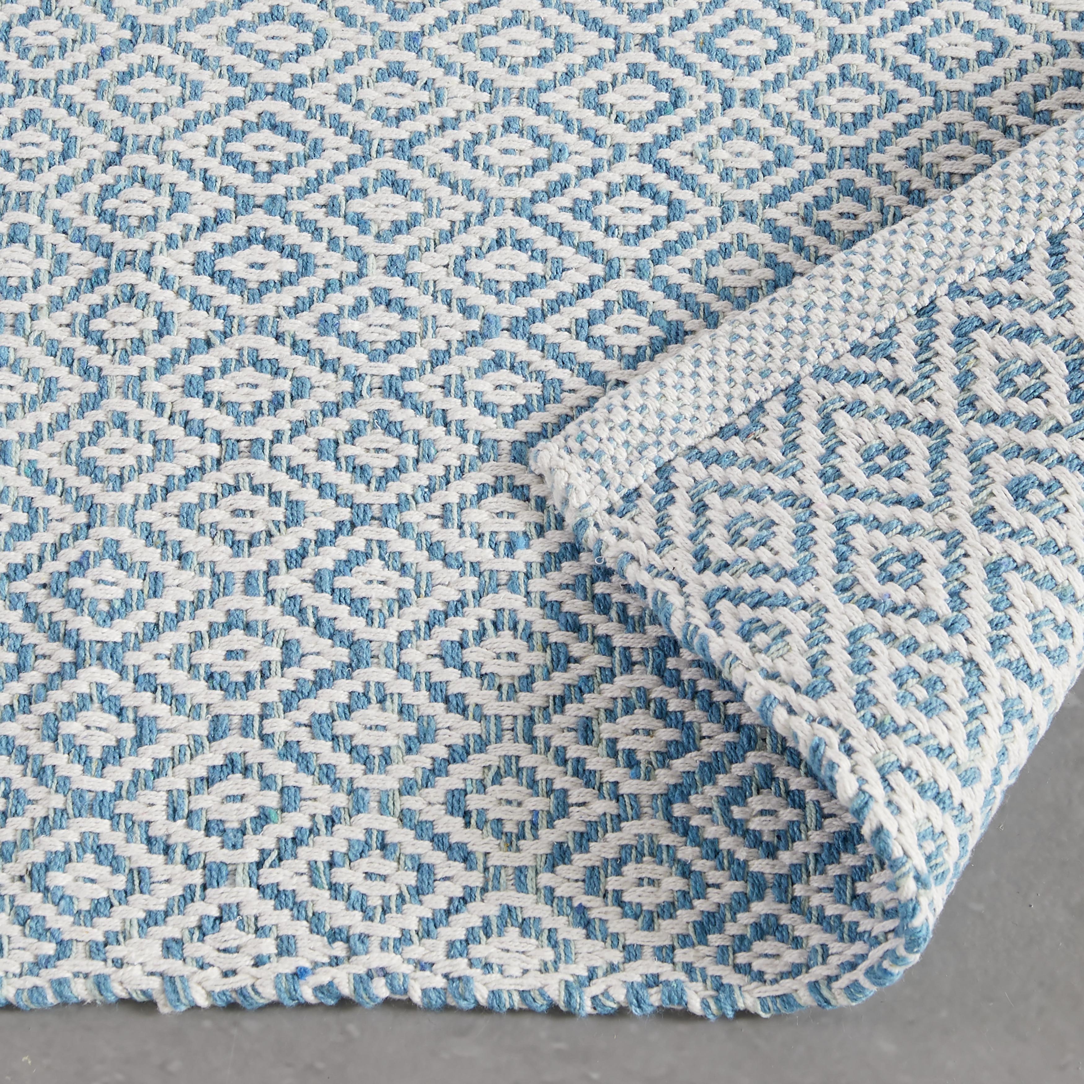 HANDVÄVD MATTA CAROLA 1 - blå, Basics, textil (60/120cm) - Mömax