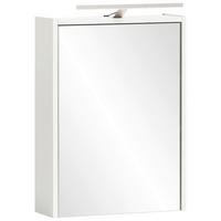 Omara Z Ogledalom Katta, Bela - bela, Moderno, steklo/leseni material (43,5/64/16cm) - Stylife