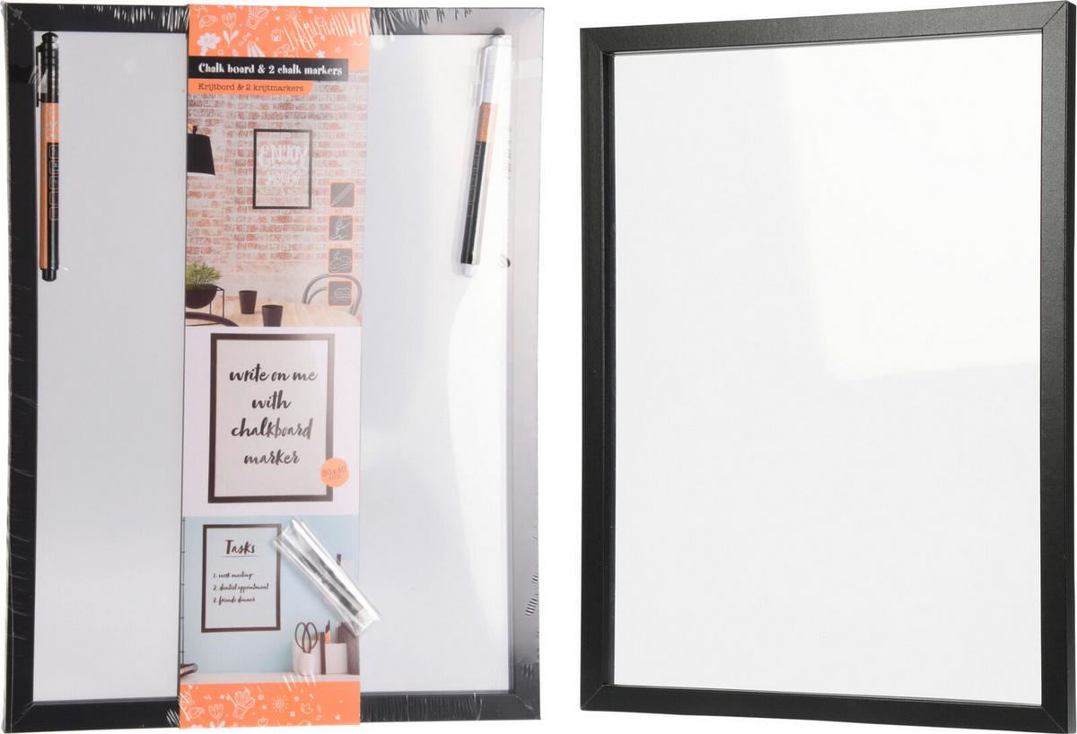 Memotábla Chalk - Üveg/fa (30/40cm)