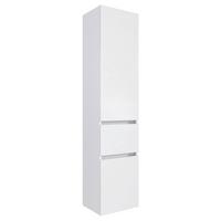 Hochschrank in Weiss 'Pienza' - Silberfarben/Weiß, Basics, Holzwerkstoff/Kunststoff (40/185/35cm) - Held