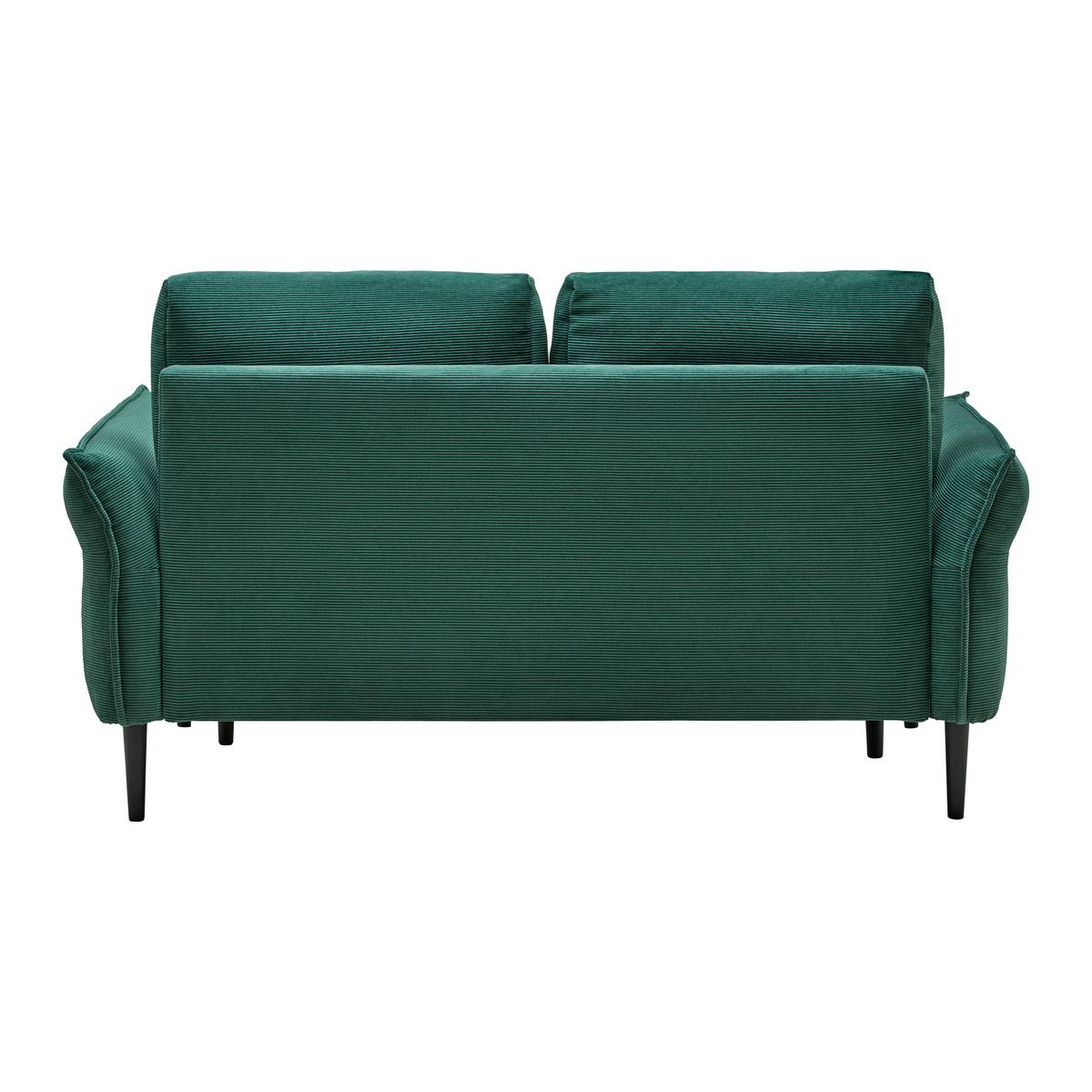 2-Sitzer-Sofa Custom Dunkelgrün - Dunkelgrün/Schwarz, MODERN, Holz/Textil (150/85/92cm) - Mömax