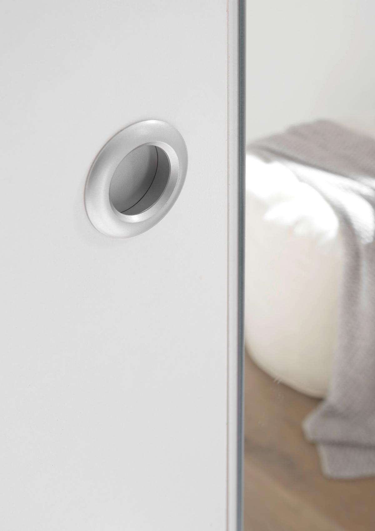 Kombinirana Omara Wiki, Bela, Barva Hrasta - bela/barve aluminija, Konvencionalno, umetna masa/steklo (115/190/52cm)