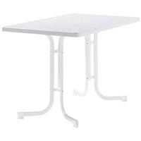 Gartentisch Weiß ca. 115x70x72cm - Weiß, MODERN, Holzwerkstoff/Metall (115/70/72cm) - Sieger