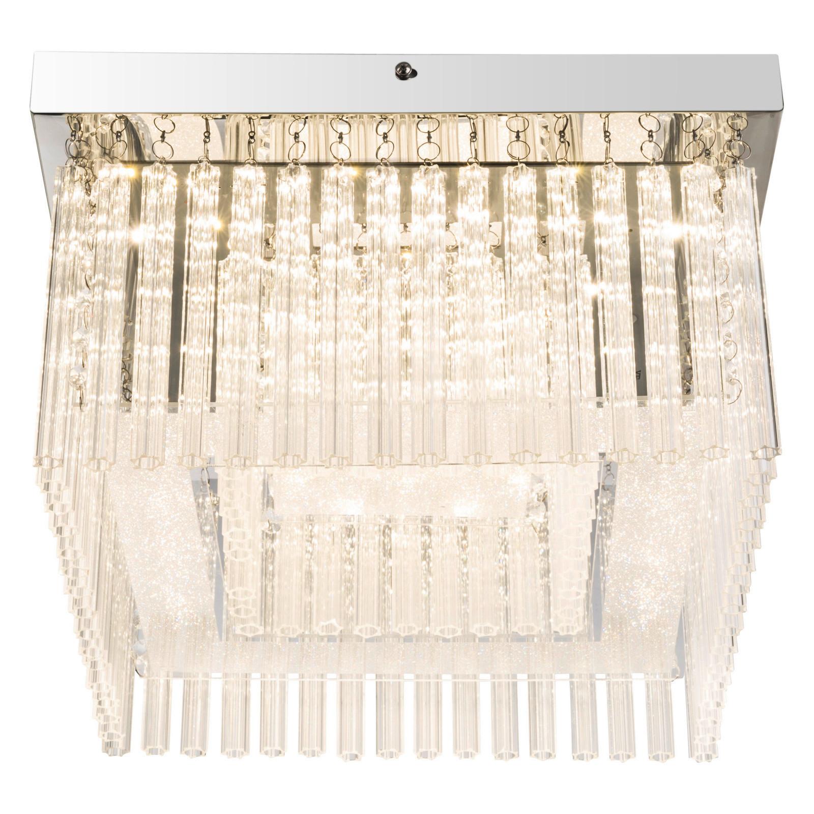 LED-Deckenleuchte Vince Chromfarben max. 21 Watt - Chromfarben, Basics, Glas/Metall (36/36/21.5cm) - Globo