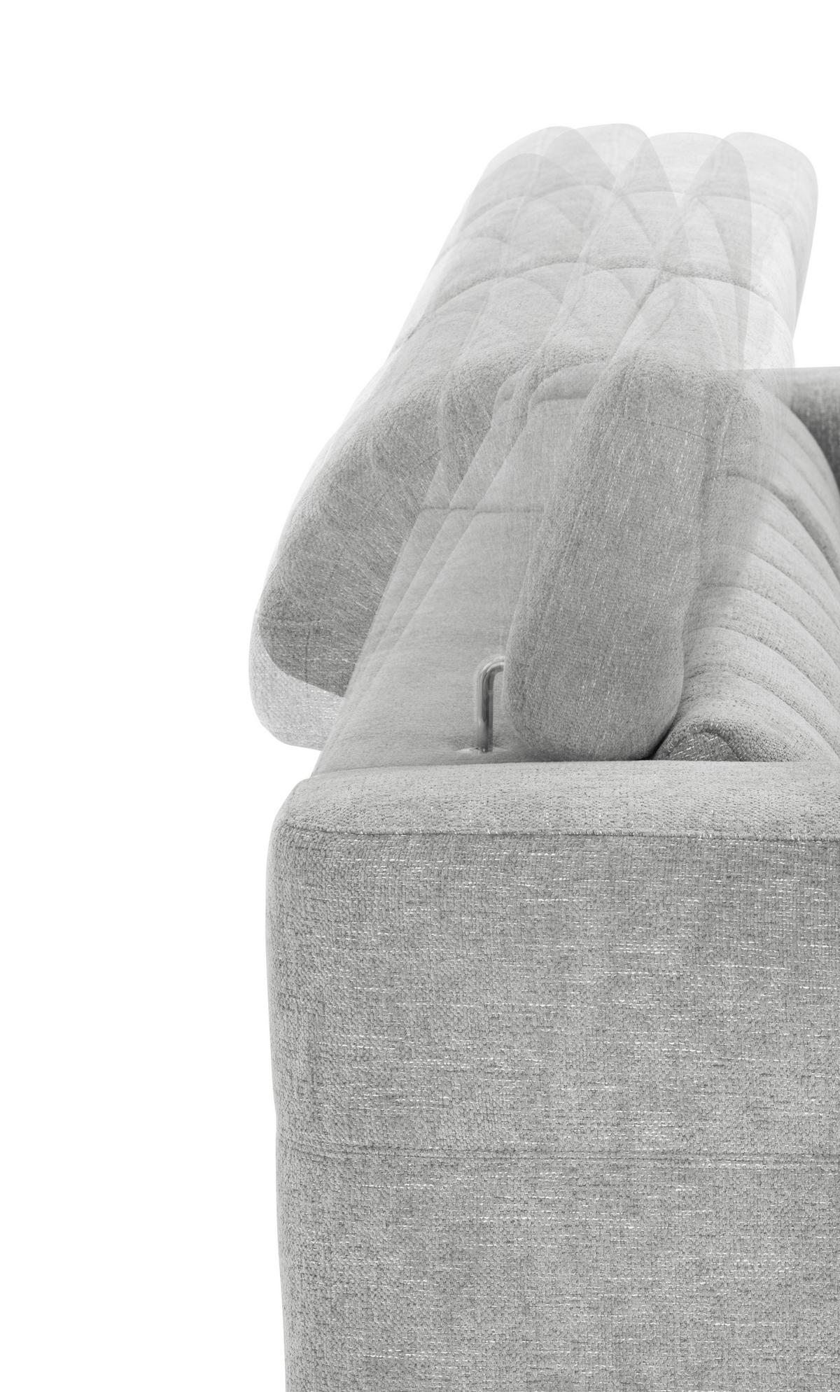 Sarokkanapé Melbourne - szürke, Modern, textil/fa (285/182cm) - Based