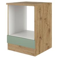 Omara Za Vgradnjo Štedilnika Cara, Zelena, Hrast - zelena/hrast artisan, Konvencionalno, leseni material (60/85/57cm) - FlexWell