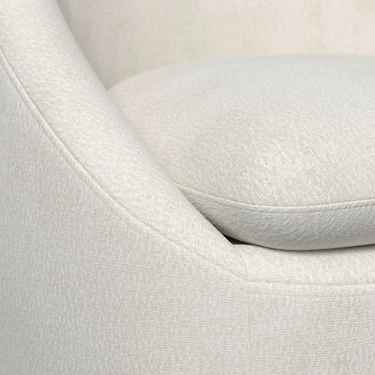 Sessel Dora Chenille Weiß - Schwarz/Weiß, MODERN, Holz/Textil (77/74/73cm)