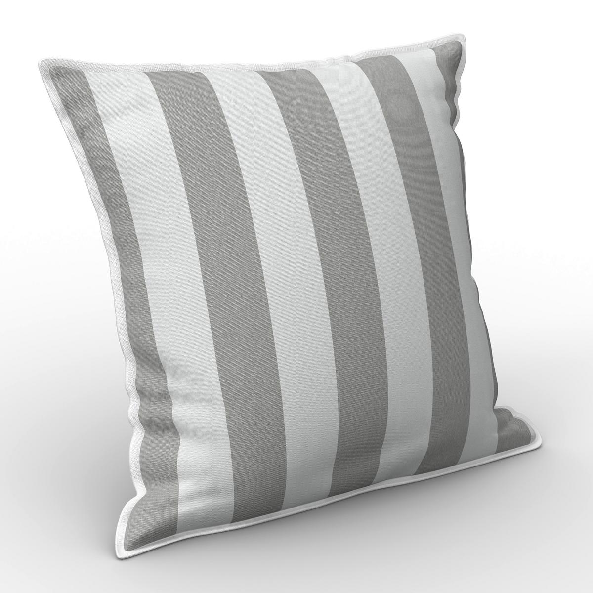 Outdoorkissen Magda Grau/Weiß ca.45x45 cm - Grau, MODERN, Textil (45/8/45cm) - Bessagi Garden